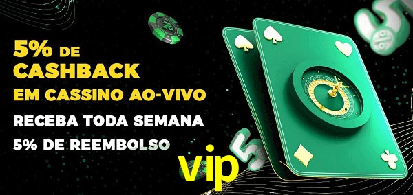 Promoções do cassino ao Vivo vip